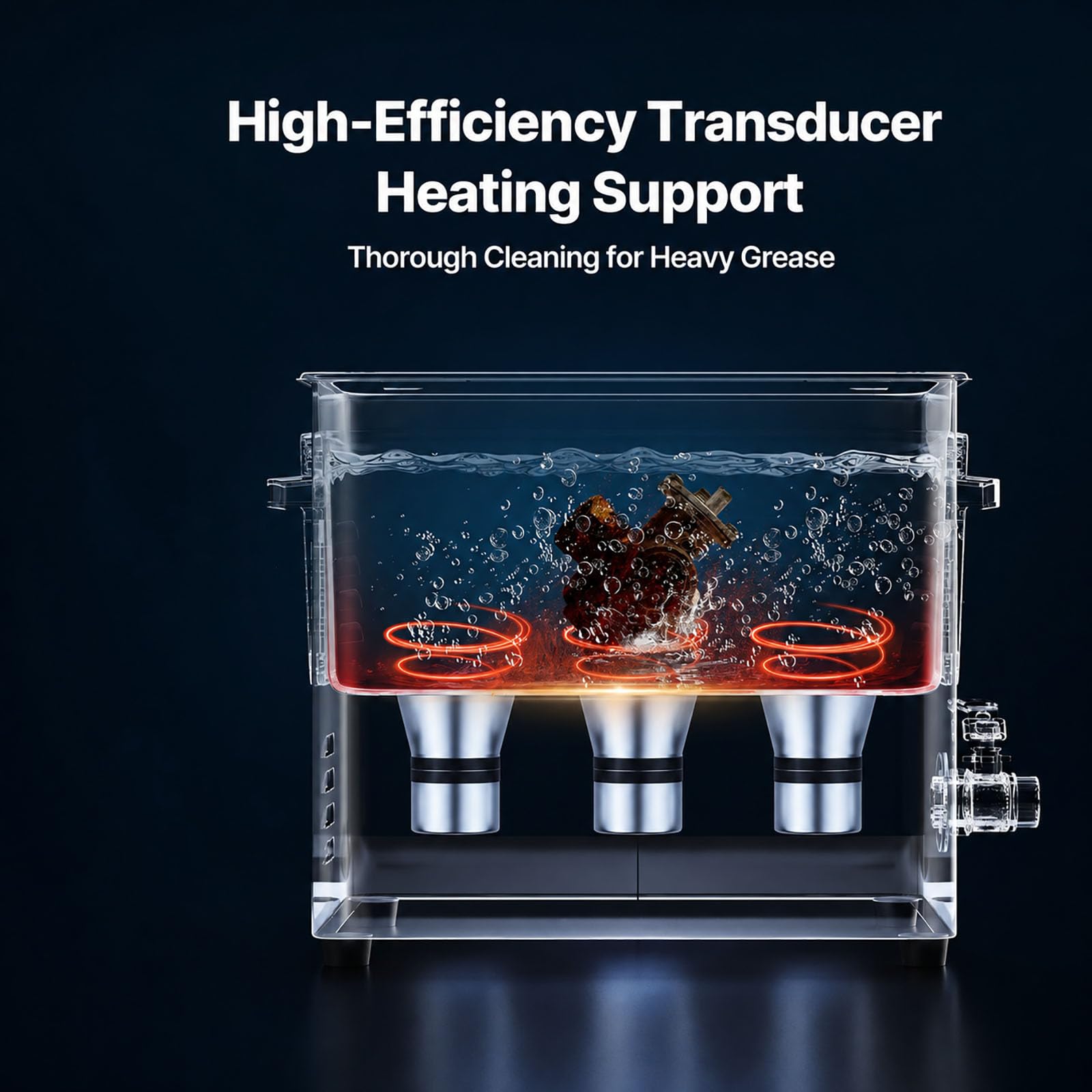 10L Ultraschallreiniger mit großer Kapazität mit 180W Leistung 300W Heizung und Zeiteinstellung Edelstahl Professioneller Schallreiniger für die Reinigung Werkzeug Uhr Gläser
