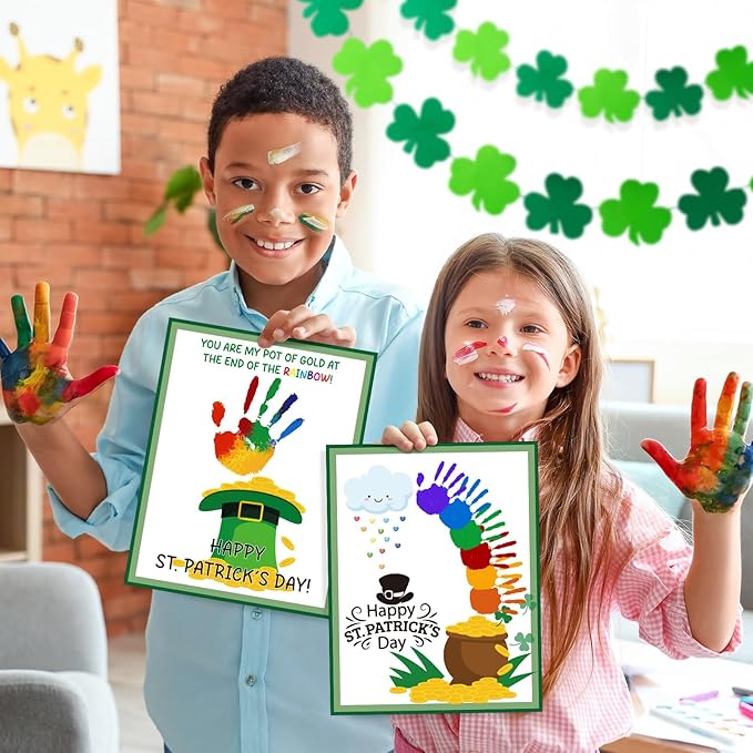 DIY St. Patrick's Day Handprint Cards! ☘️