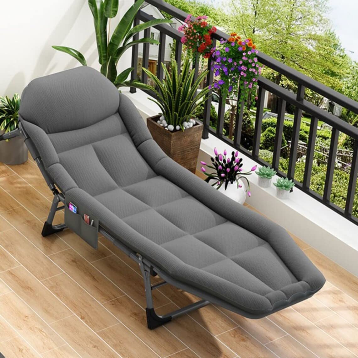 KEYOZA Camping Cot with Side Pockets and Cotton Sleeping Pad, 5-Position Portable Bed Folding Steel Cot with Thick Mattress Pad for Comfortable Sleeping, Available for Big & Tall Adults (B0CVNF13C6) Amazon Price History, Amazon Price Tracker