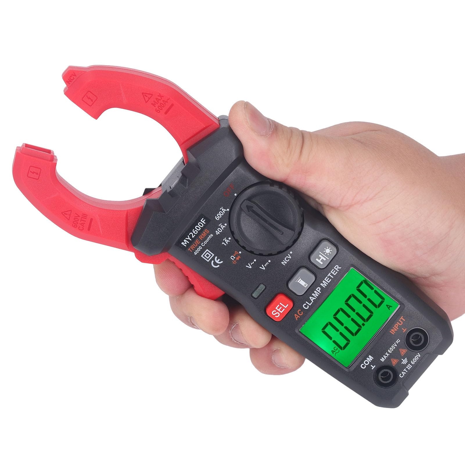 Pinza Amperometrica Digitale AC/DC - Multimetro 4000 Conteggi Con NCV E Tester