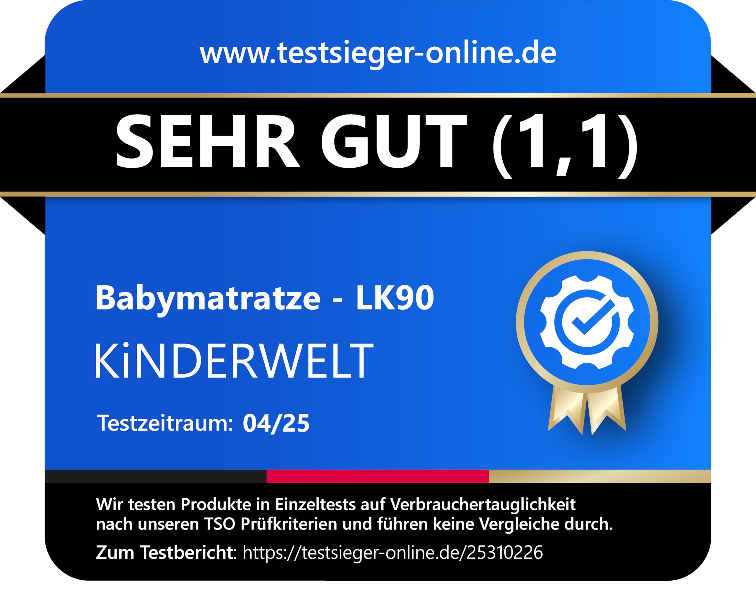 KiNDERWELT Babymatratze 40x90x10 cm, Schaumkernmatratze Komfortbezug gesteppt, Matratze für Kinderbett, Schaumstoffmatratze Kinder, Made in Germany
