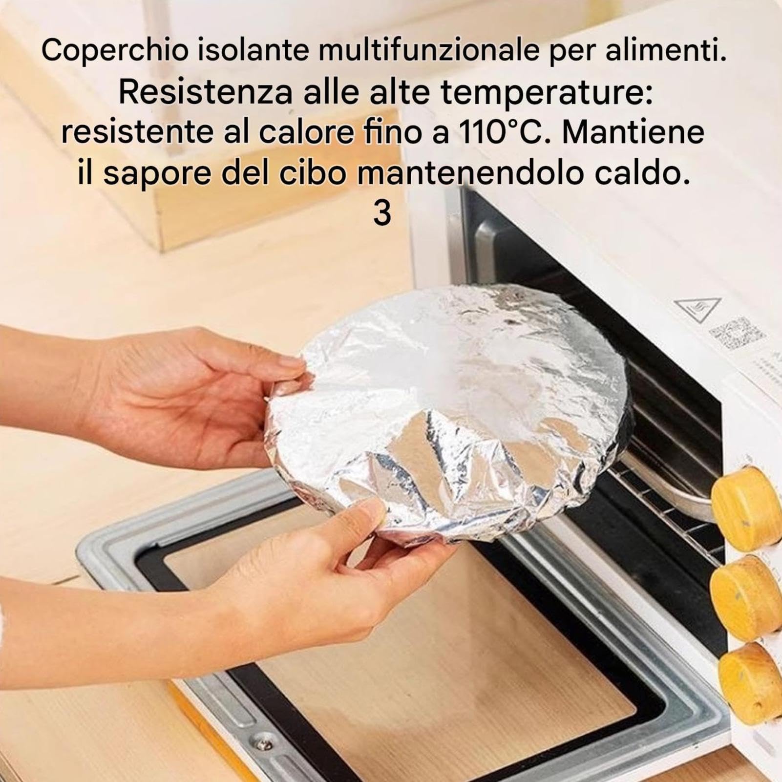 Coperture Riutilizzabili In Alluminio Alimenti, 50PCS Coperture Isolanti Alluminio Per Alimenti, Pellicola Isolante Elastica Termoresistente, Copertures Isolanti Alimentis Alluminios Termoresistente