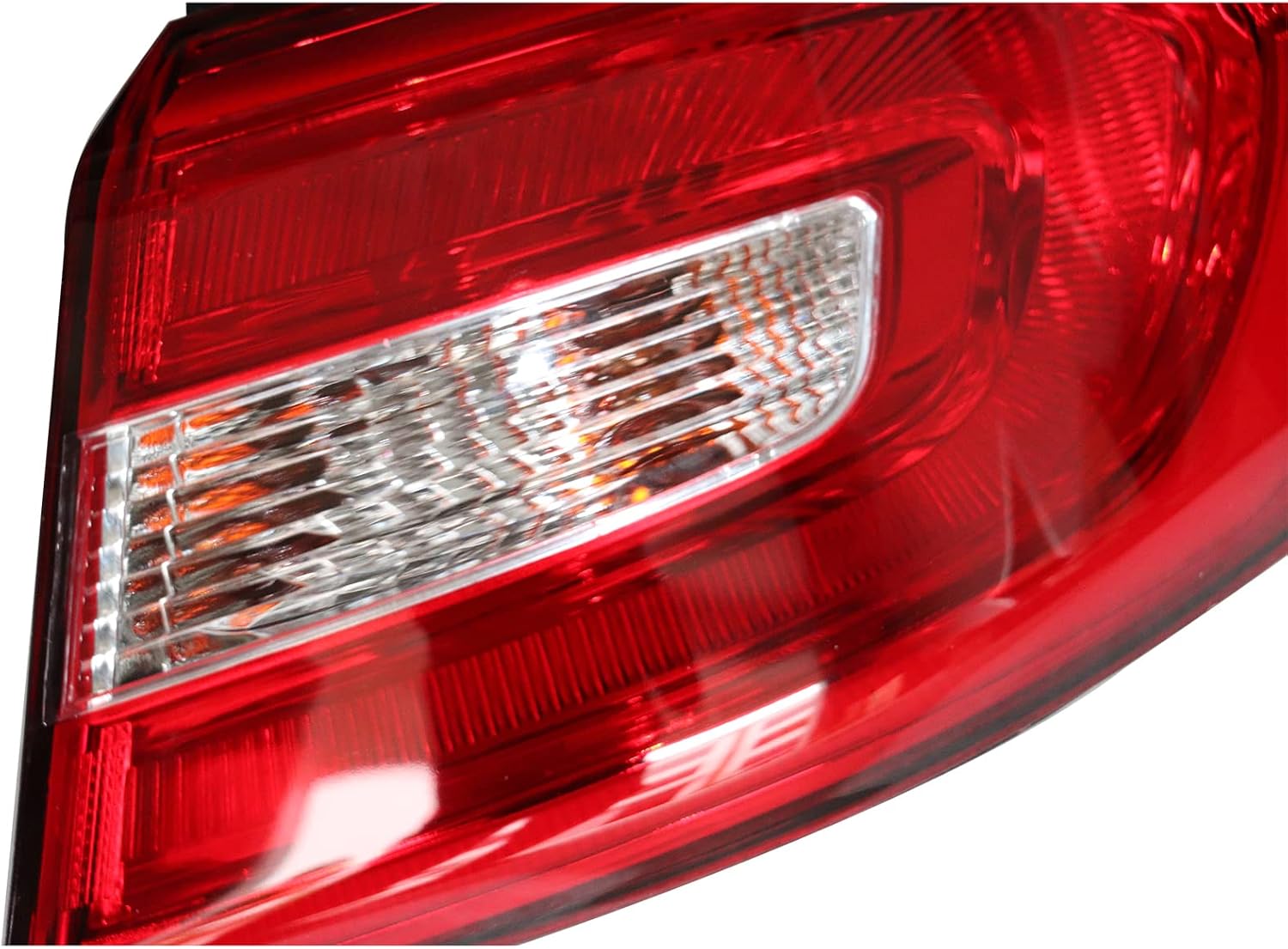 LOYALHEARTDY For 2015 2016 2017Hyundai Sonata Outer Tail Lights Assembly Red+Clear Lens Tail Lamp Passenger Right Side Taillamp TailLight 92401C2000 - Passenger Side TailLight Only
