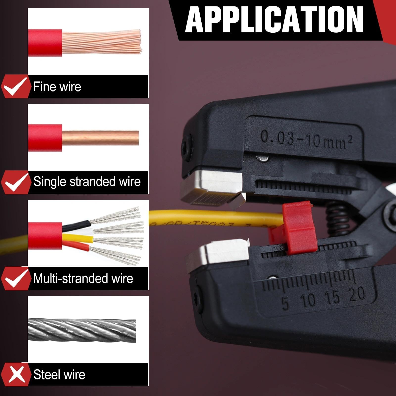 LEONTOOL Automatic Wire Stripper Tool with Cutter for 32-7 AWG Solid & Stranded Wires - Image 4
