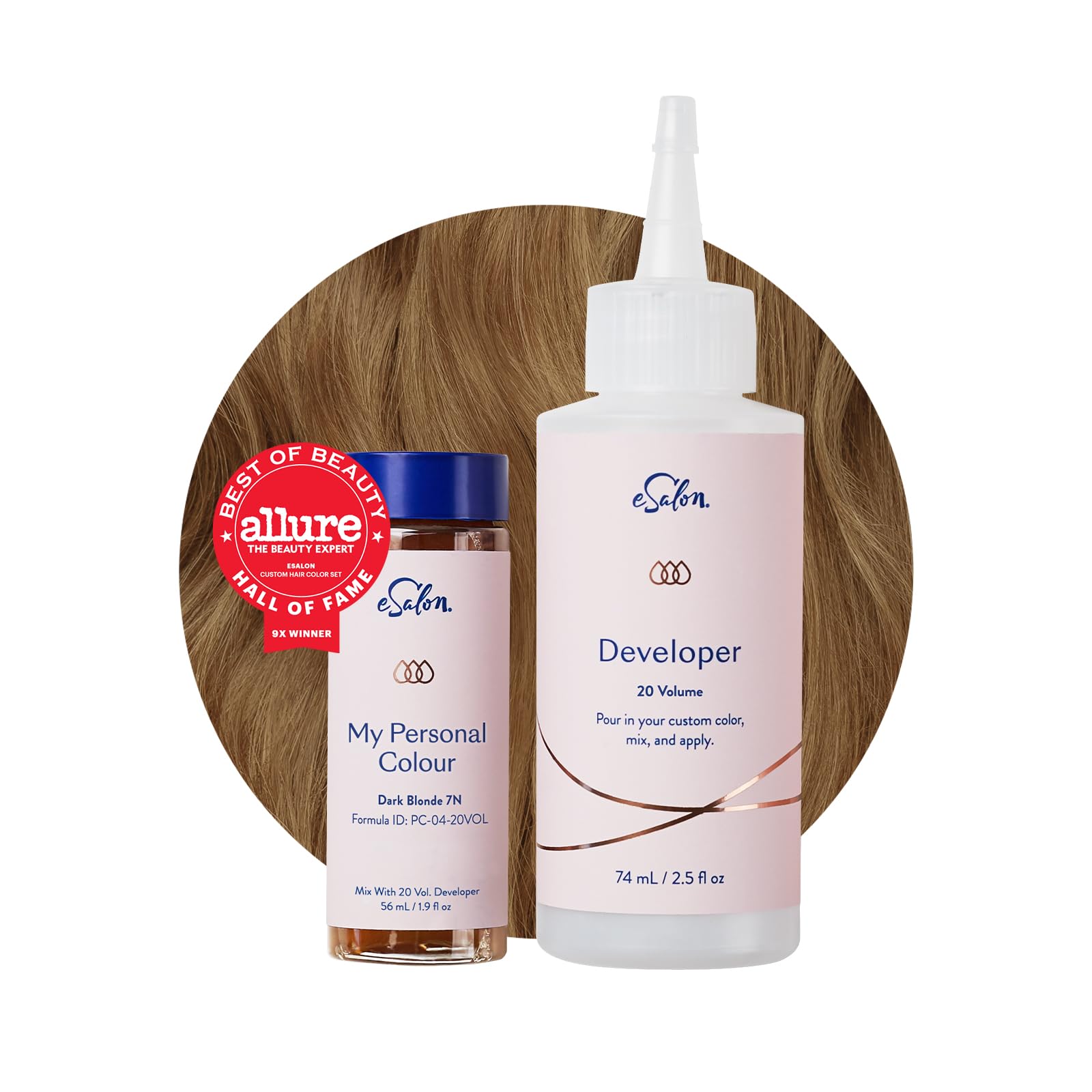 eSalon Permanent Hair Colour Set, 100% Grauabdeckung, Heimcolorationen, 0% Ammoniak Haarfarben, Multidimensionale Haarfarben, Professionelle Haarfarben