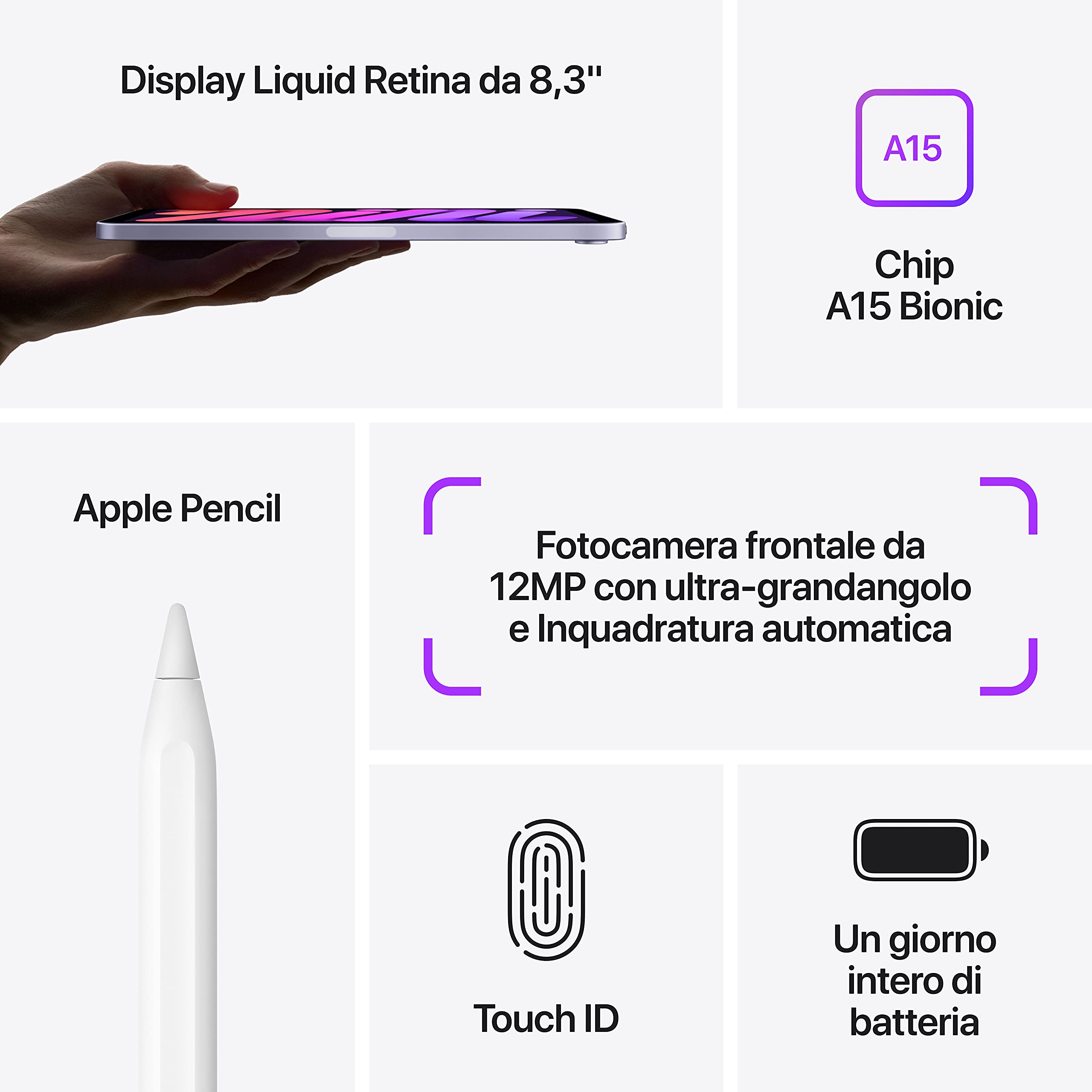 Apple iPad Mini 8.3" Wi-Fi 256GB Blanco Estrella Reacondicionado