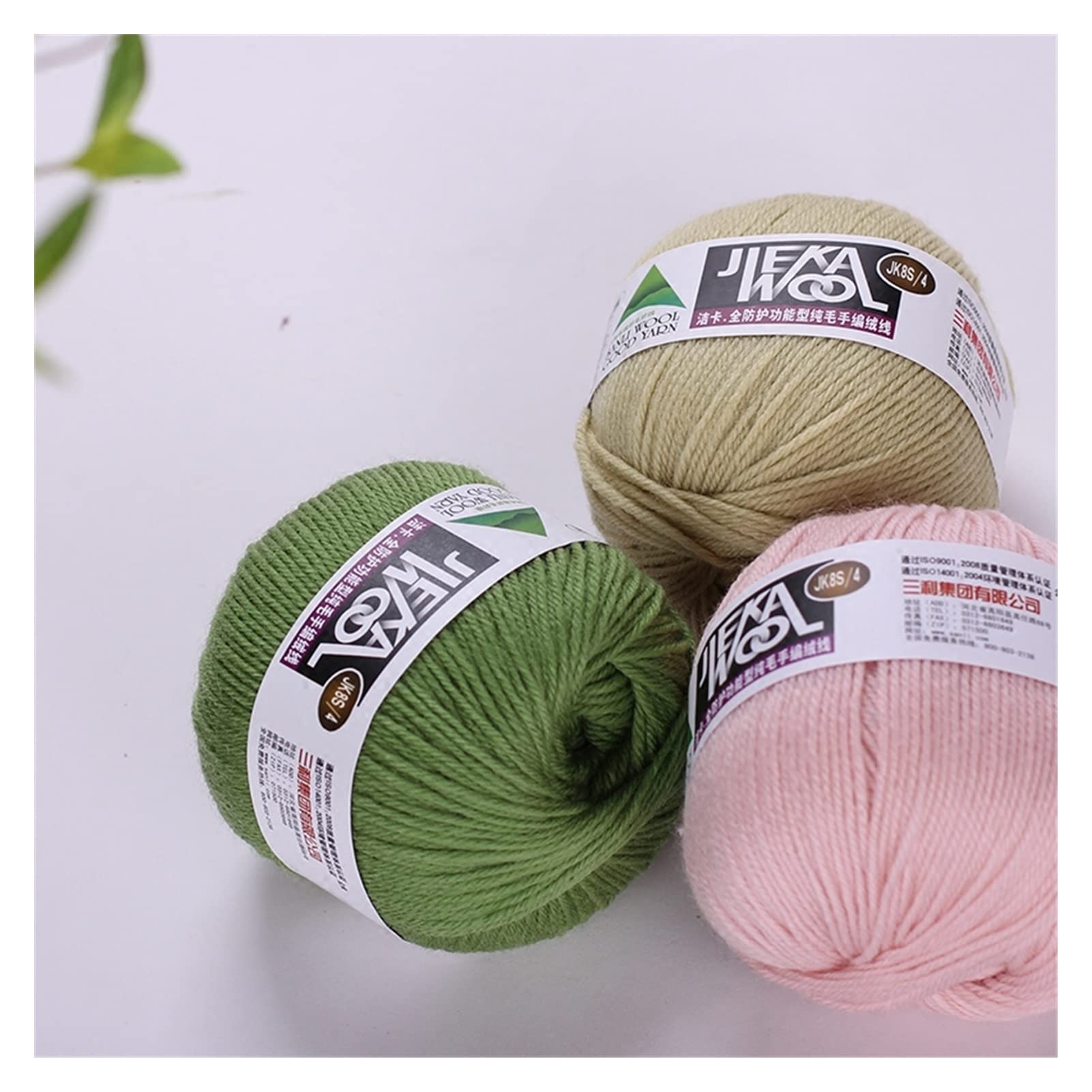 Hilado de Lana de 250 g de Hilos de Cachemira Suave Mongol-Hilado de Tejido de Punto de Punto a Mano for Bufanda de Punto Ovillos Lanas (Color : Hemp Gray)