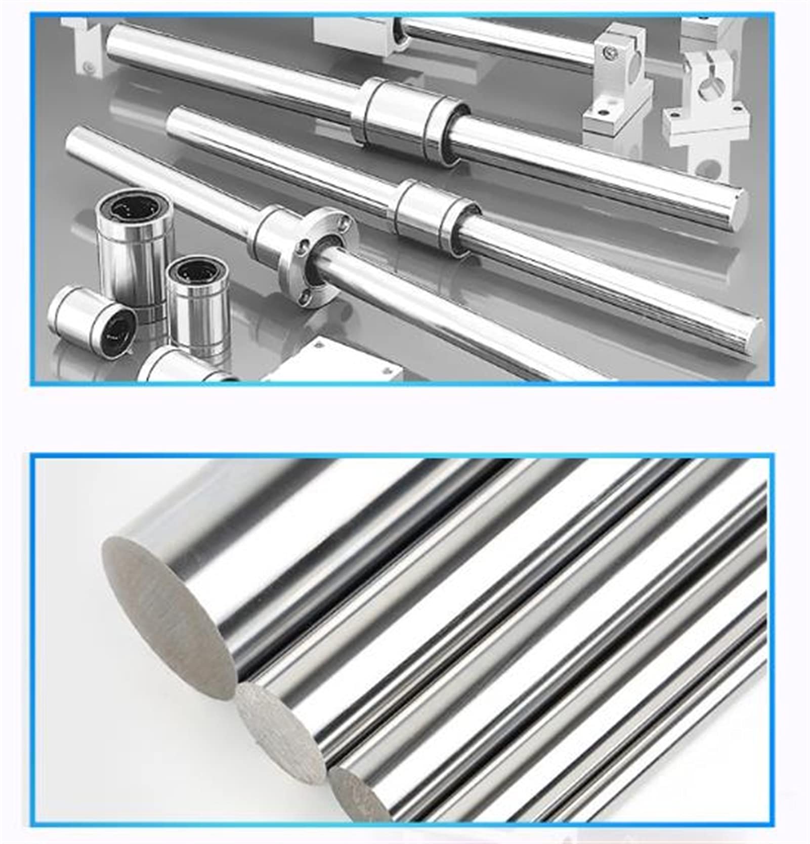 Leloo Lcuihong-Guide de Rail linéaire Rail linéaire chromé, diamètre 8mm-550mm 600mm-1000mm Tige Ronde, Arbre linéaire CNC pour imprimante 3D Solide et Durable