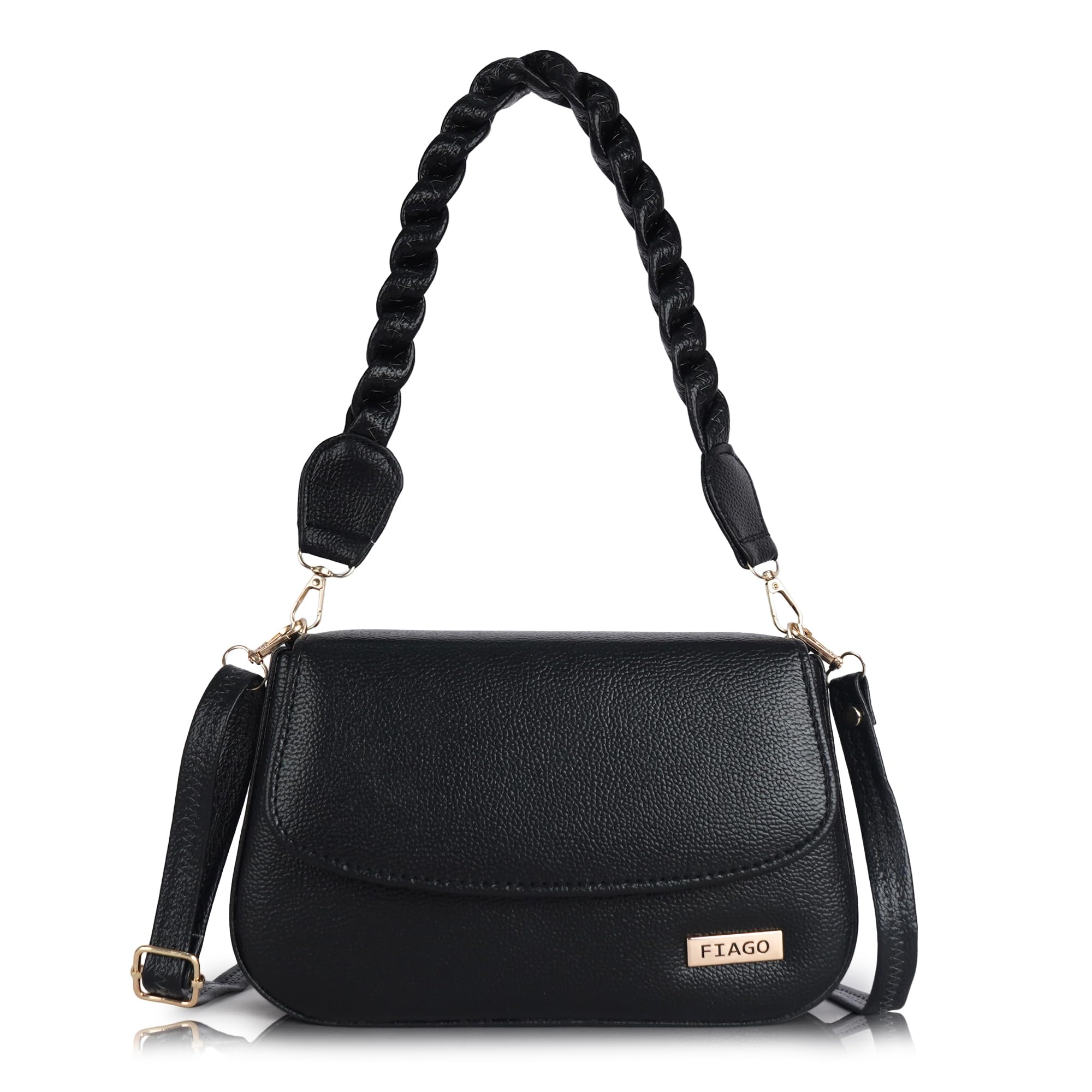 fiago Women's Stylish Crossbody Sling Bag, Faux Leather, Braided Strap, Flap Closure, Casual Fashion Shoulder Purse-picture-34
