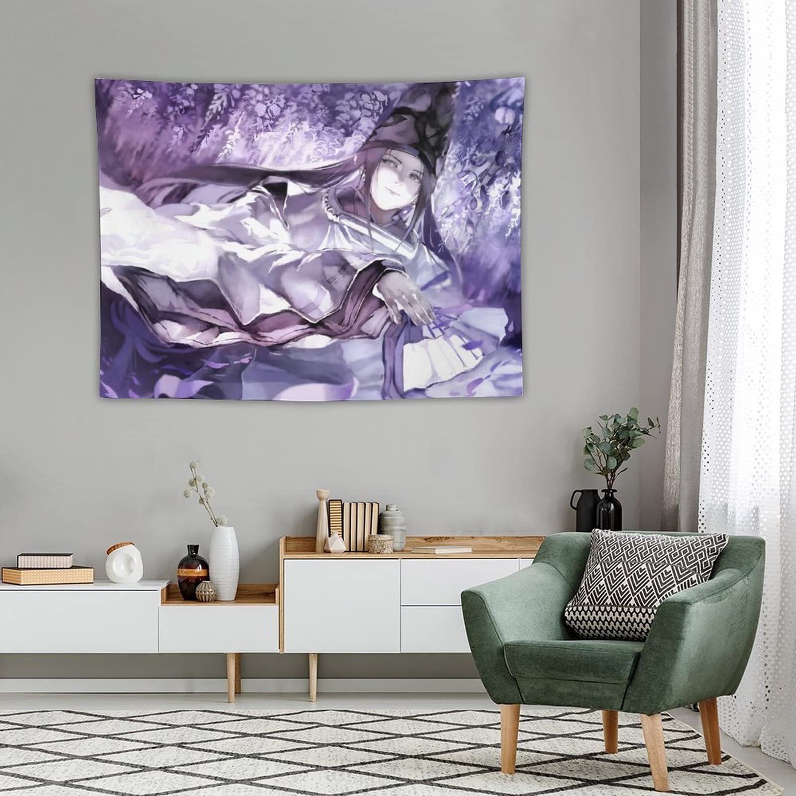 Amazon.co.jp: タペストリー 可愛い アニメ柄 ヒカルの碁 藤原佐為 壁