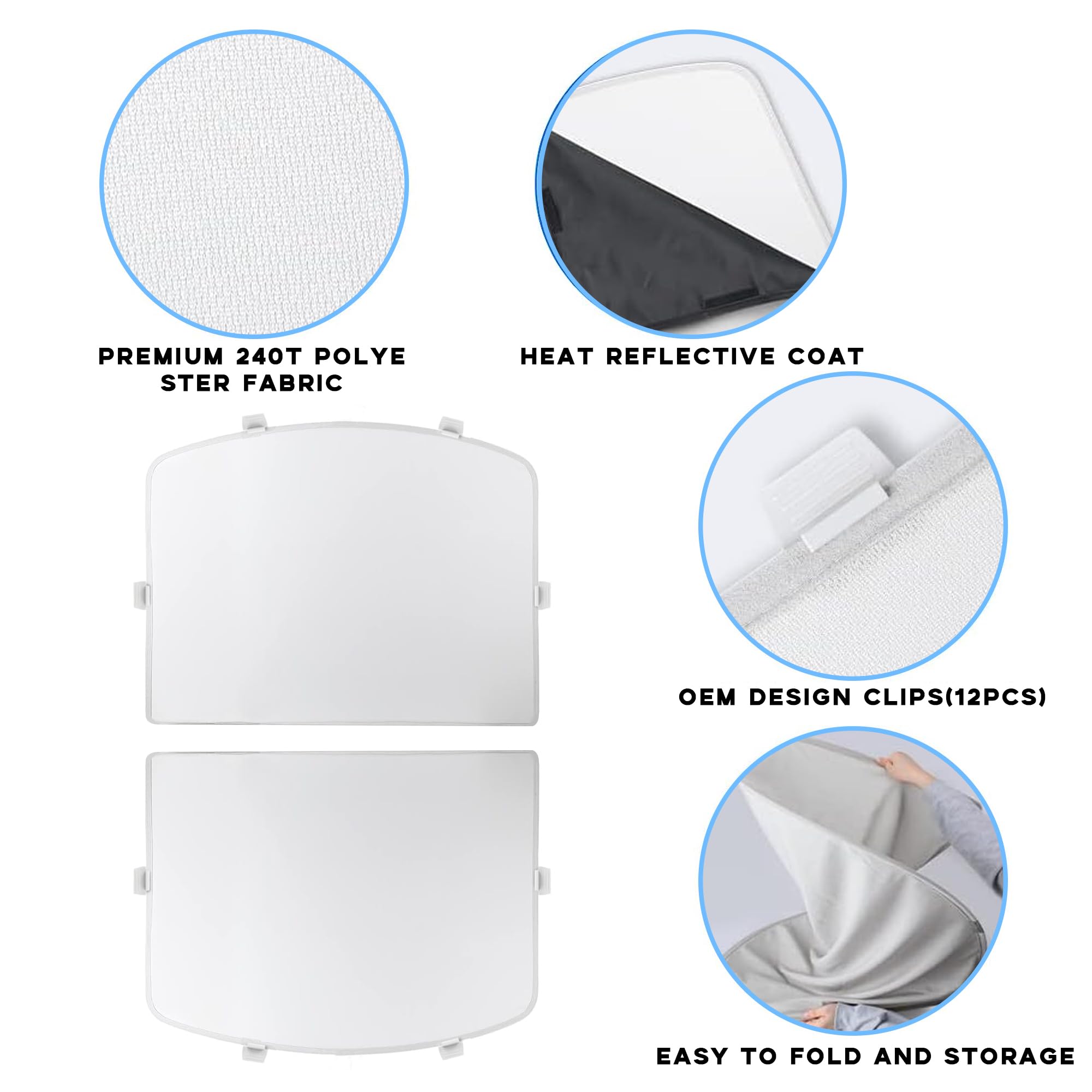TOPABYTE Parasol de Techo para Tesla Model 3 Highland 2026 2018-2025, Parasol de Vidrio para Techo Solar, Aislamiento de Ventana, Protección UV y Térmica, Beige (Producido en China)