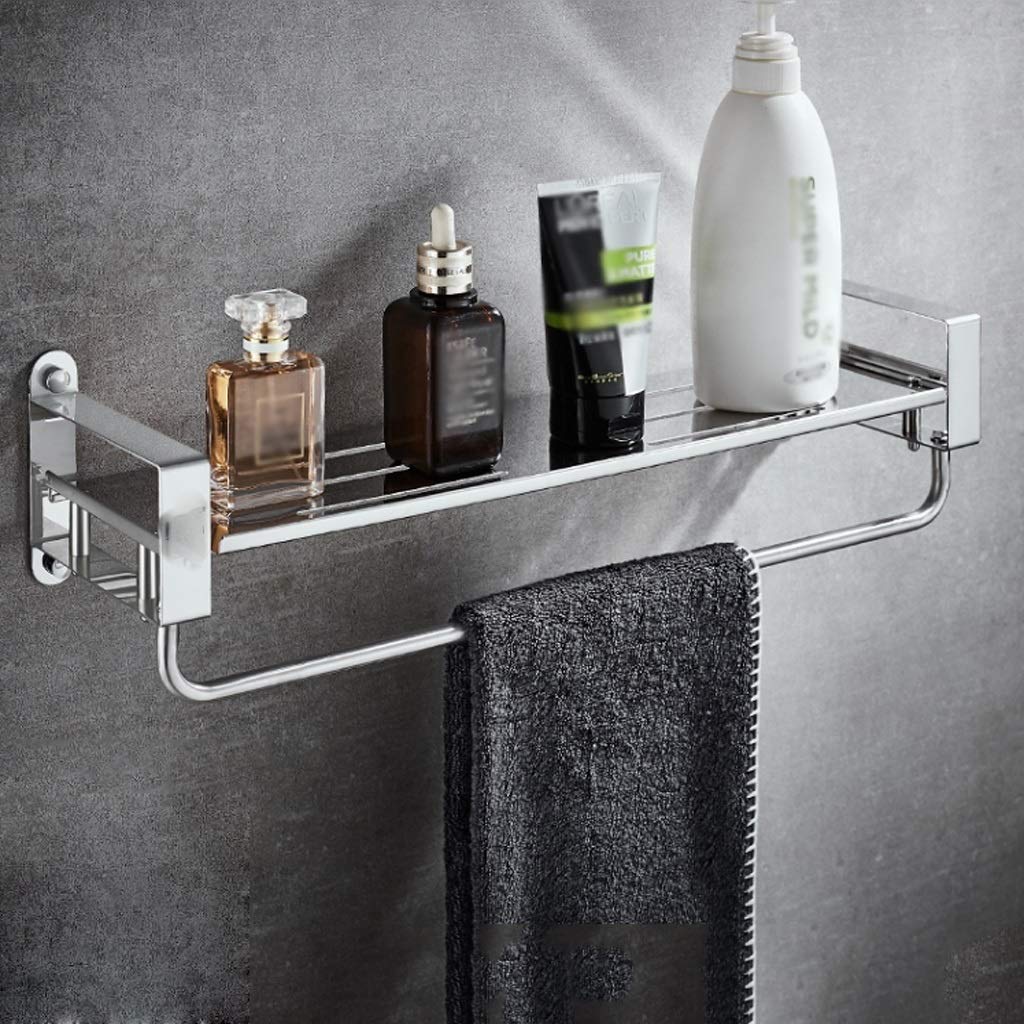 Estante De baño Almacenamiento De baño, Estante De baño Estante De Ducha De baño De Acero Inoxidable Cesta Caddy Estilo Moderno Montado En La Pared (Tamaño: 400X135X115Mm)