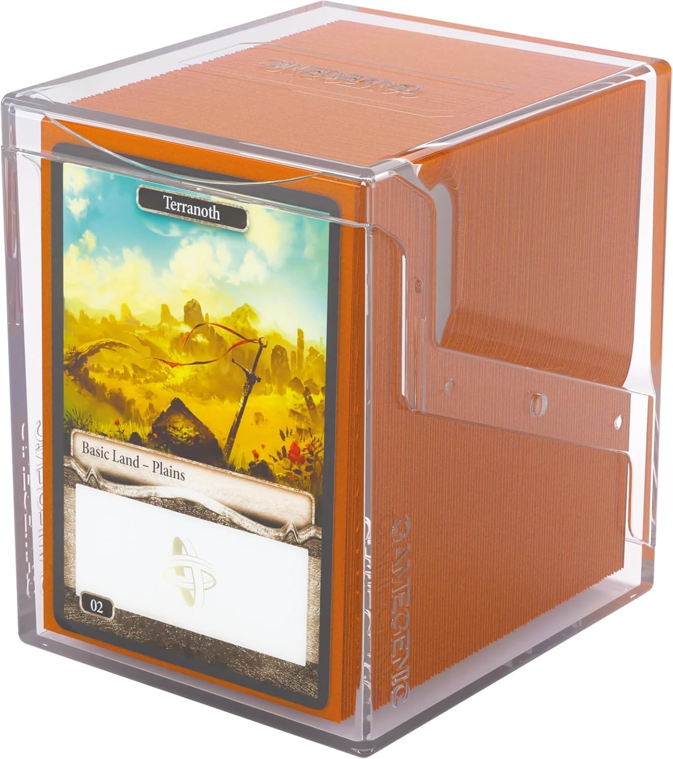 Bastion 100+ XL Deck Box - Compact, Secure, and Perfectly Organized for Your Trading Cards! Safely Protects 100+ Double-Sleeved Cards, Clear Color, Made