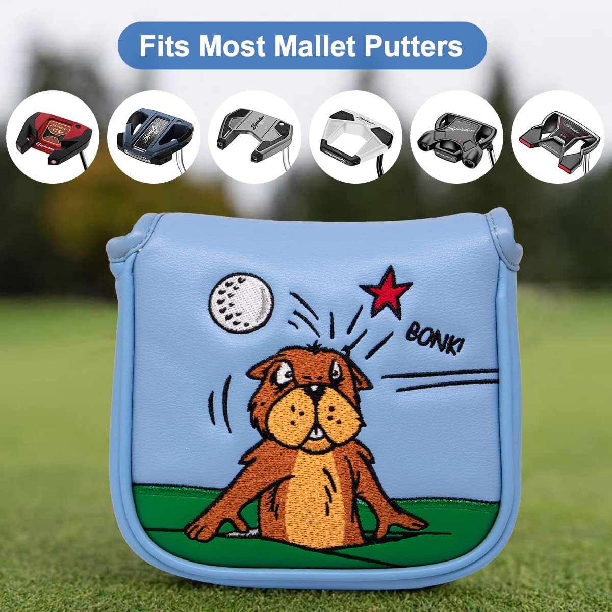Golf Mallet Putter Cover Golf Putter Headcover with Strong Magnetic Closure Do Not 3PUTT Golf Putter Cover for DF3 Putter & OZ1 MEZZ 1 MEZZ1 MAX Putter