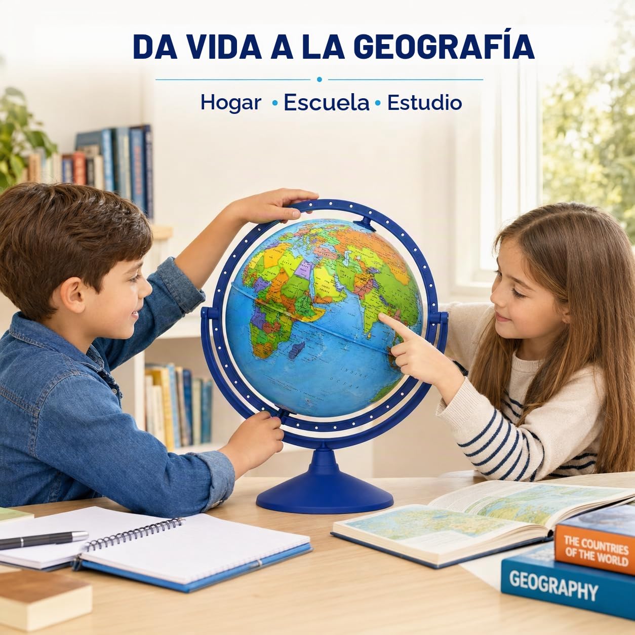 30cm Globo terráqueo - en Inglés -Todas las direcciones 360 ° giratorio