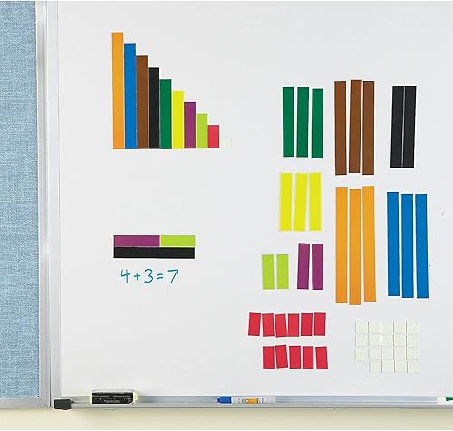 Miniatura 2 de Learning Resources Varillas magnéticas Cuisenaire, conceptos de partida temprana, suministros escolares, multicolor, 64 piezas, a partir de 5 años