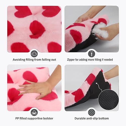 Miniatura 3 de Cama pequeña lavable para perros de lujo para mascotas de razas pequeñas, almohadillas para perreras de 24 pulgadas con parte inferior