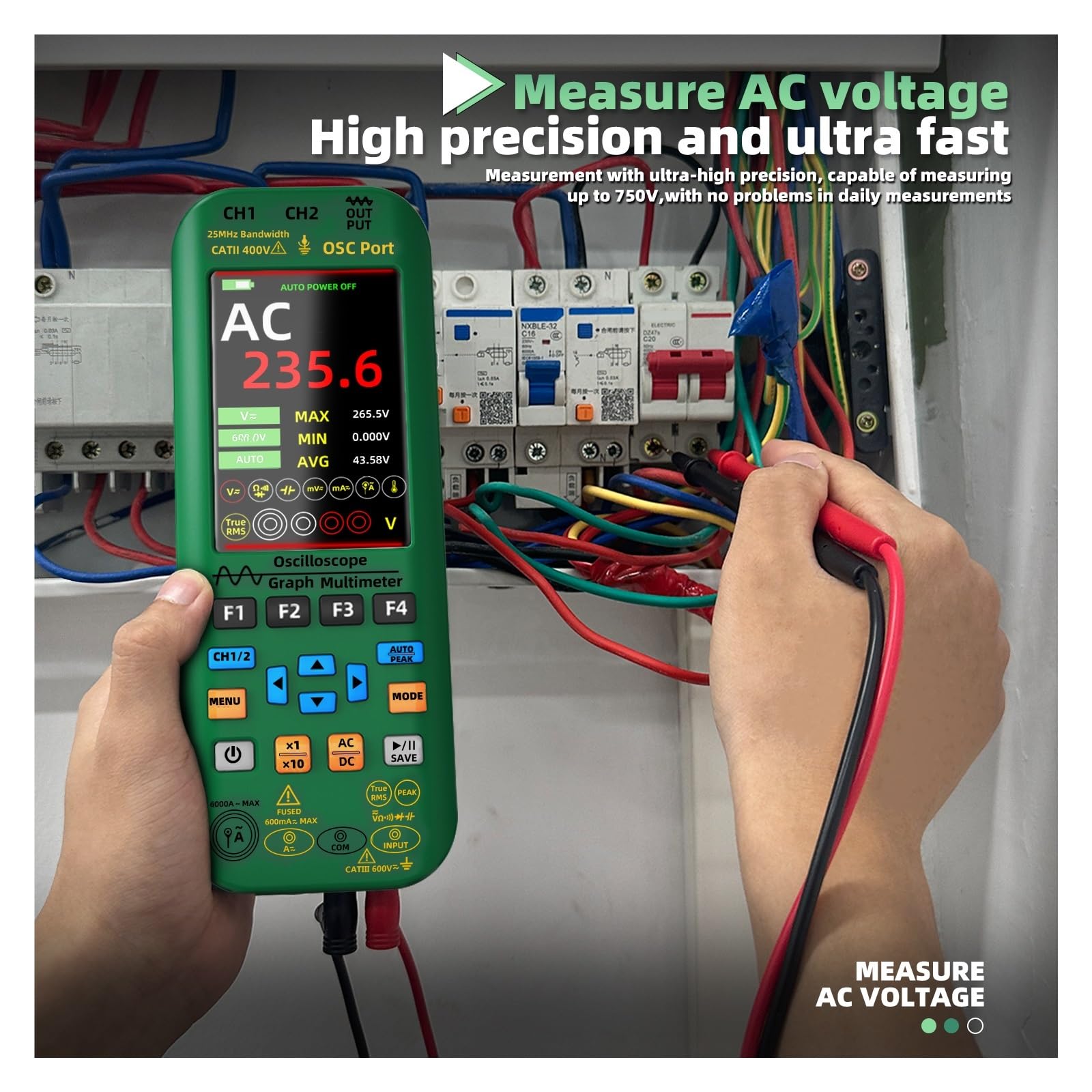 Osciloscopios, Actualice el multímetro de osciloscopio 3 en 1 O7, probador automotriz doble canal 25 MHz