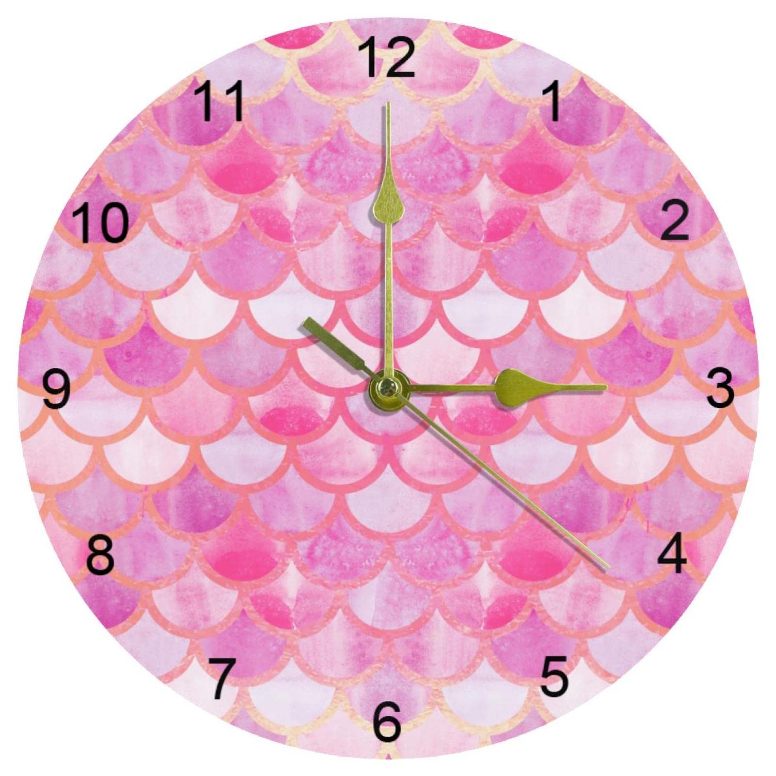 Horloge murale silencieuse pour cuisine et salon à motif marin