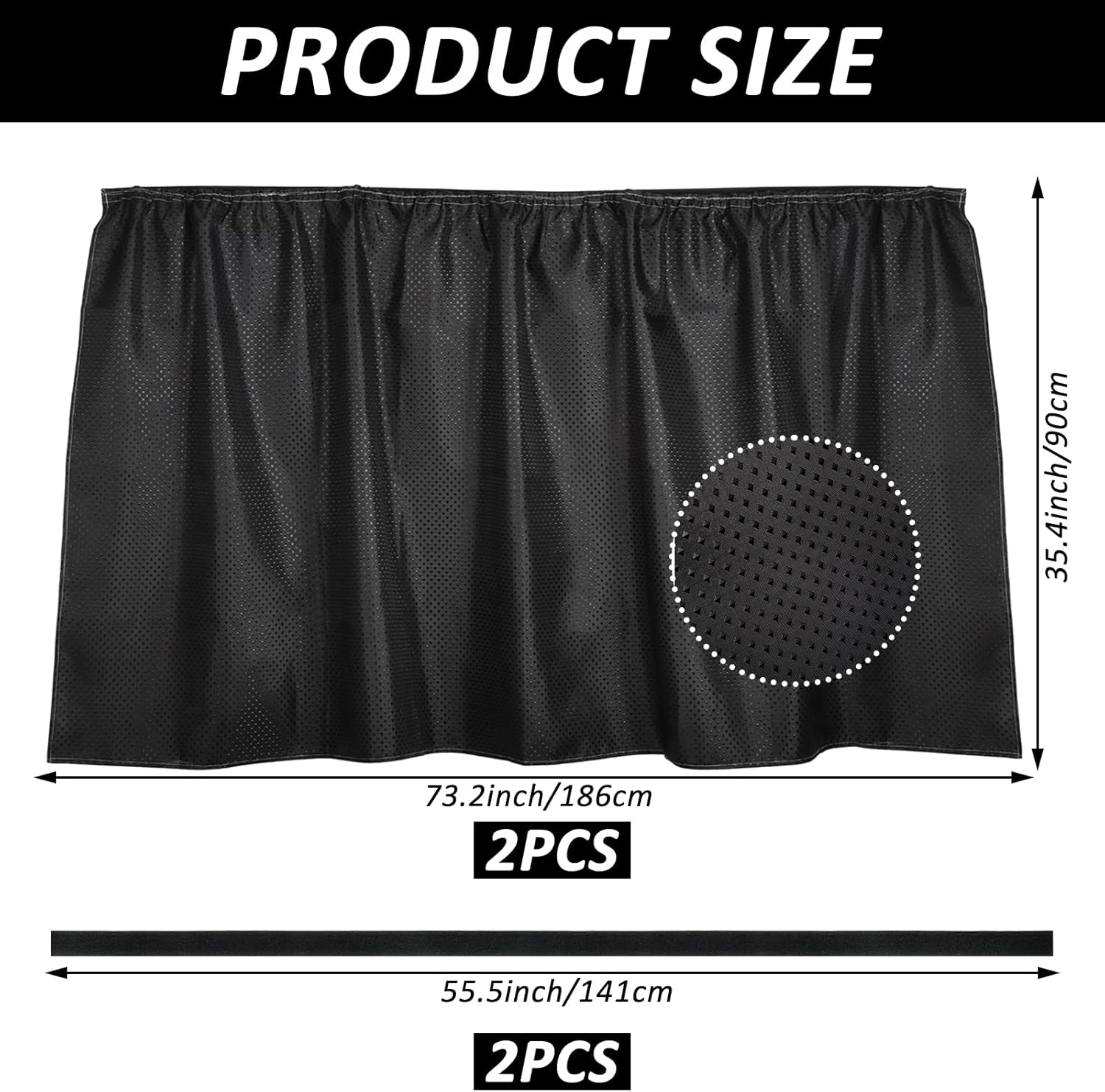 2 Pack Fabric Sink Skirt Diamond Bathroom Stitch Under Sink Skirt with Self Stick Adhesive Waterproof Fabric Under Sink Curtain Skirt for Extra Storage,Kitchen Sink Cover (Black,55 x 32Inch)