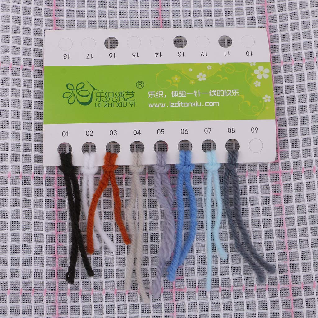 Kit per tappeto da 50,8 x 30,5 cm con punto fermo a punto smirne, tappeto da pavimento con uncinetto in legno, kit fai da te, per bambini e adulti