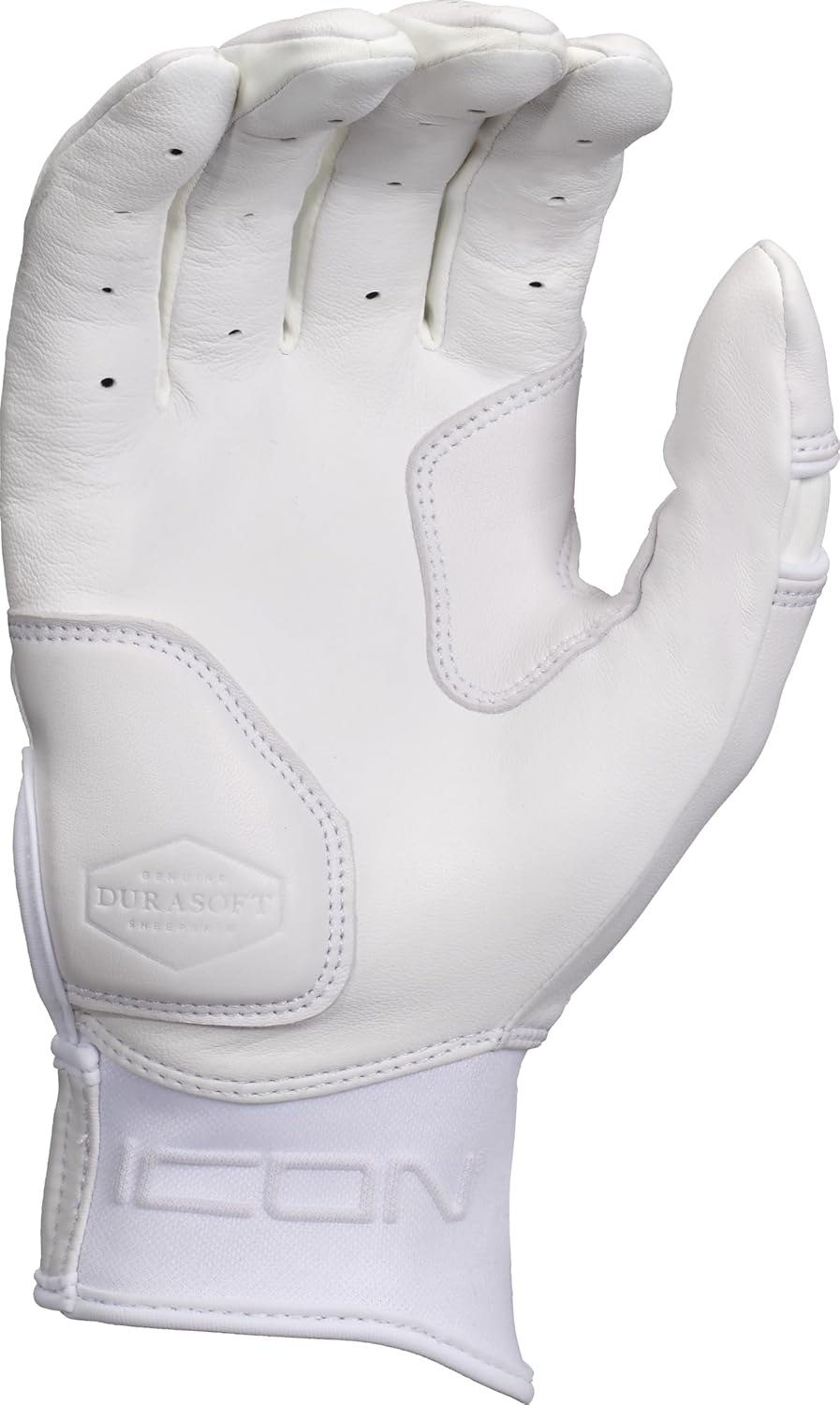 Rawlings | ICON Baseball Batting Gloves | White | Adult Sizes