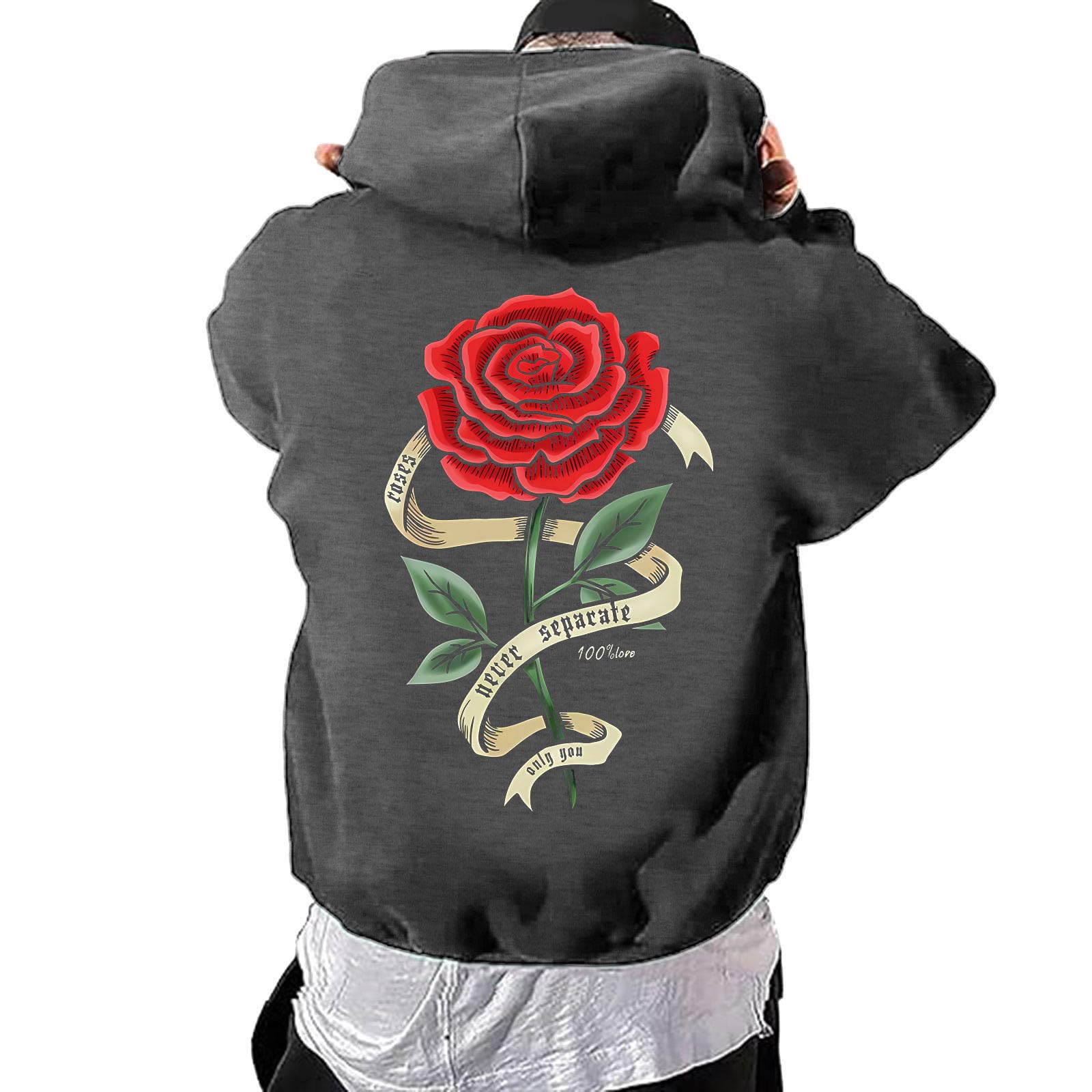 Genérico Sudaderas con Capucha De Felpa para Hombre Sudaderas para Hombre Ropa De con Capucha Suéter Sudadera Sudadera Cuello Redondo Polar Peso Medio Talla Normal O Y Larga