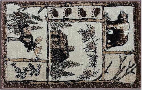 Miniatura 9 de Masada Rugs, Bear Cabin - Alfombra de alce (2 pies 4 pulgadas x 10 pies 9 pulgadas) largo corredor.