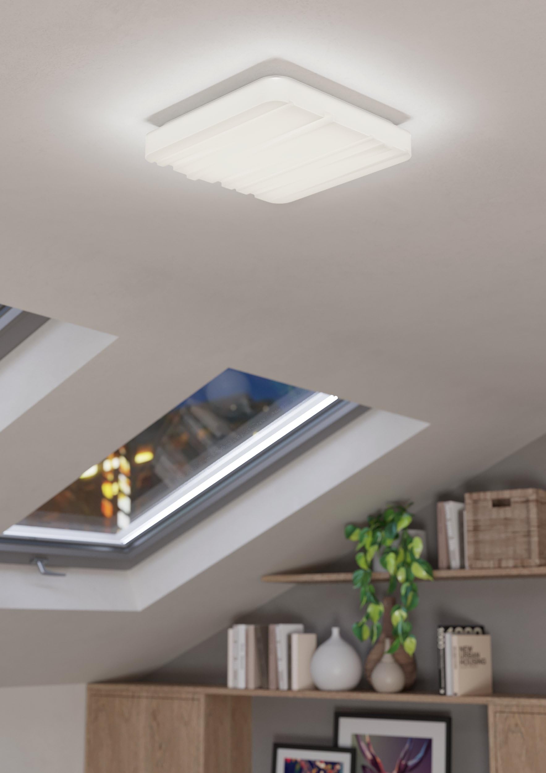 Eglo LED Ceiling spot Ferentino, Square Ceiling Light Fitting with Decor - Image 2