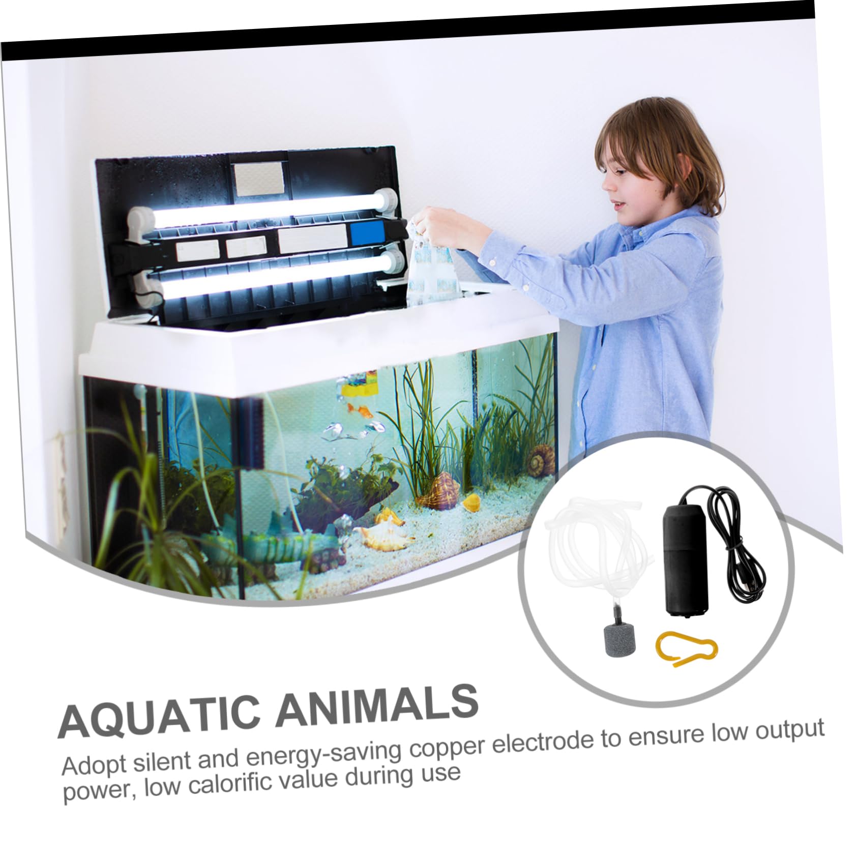 Kisangel 6 Juegos De Oxigeno Aireador De Acuario Mini Colador Aireador De Oxígeno Silencioso Mini Accesorios Filtro De Acuario Pecera Portátil Aire del Acuario Mini