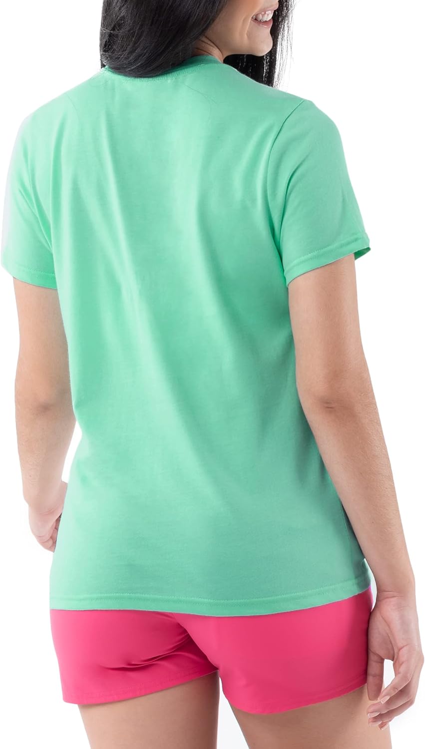 Guy Harvey Women's Graphic Short Sleeve T-Shirt, Beach Glass/GH Fishing Paradise, Small - Image 2