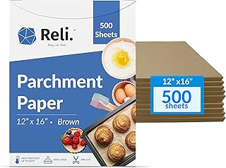 Sponsored Ad - Reli. 500 Pcs Parchment Paper Sheets, Bulk | 12x16 in. | Brown Parchment Sheets / Baking Paper | Non-Stick,...