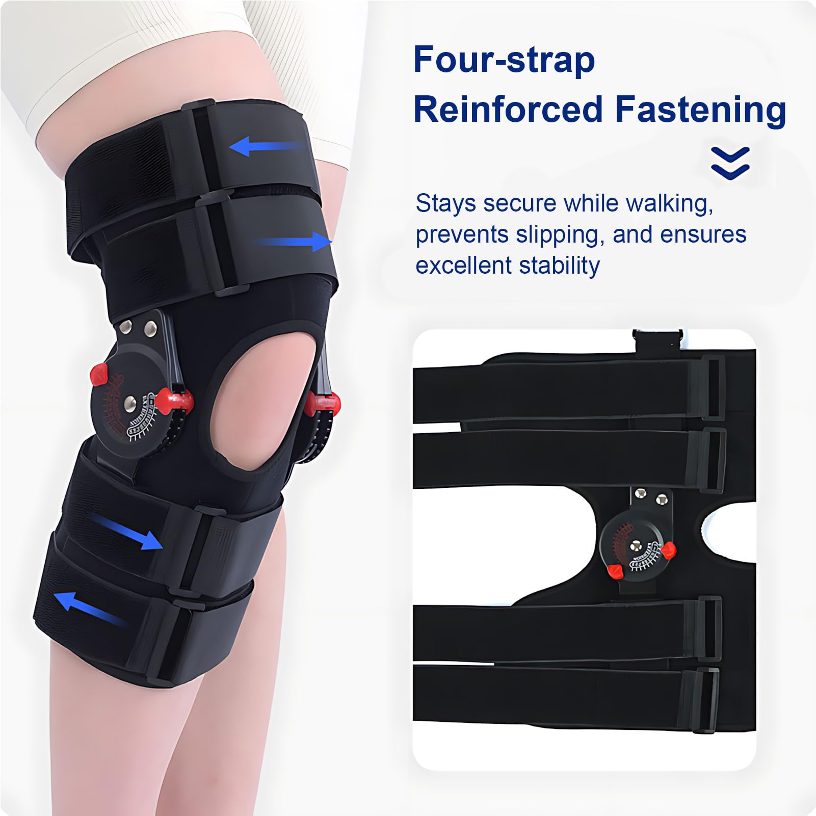 Ginocchiera Articolata Regolabile – ROM Controllo, Leggera, Supporto Post-Operatorio ACL/Menisco, Unisex Sinistra o Destra