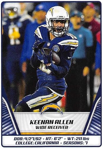 2019 NFL Football Panini Album Sticker #262 Keenan Allen Los Angeles Chargers (2 inches Wide X 2 1/4 Inch Tall Individual Album Sticker)