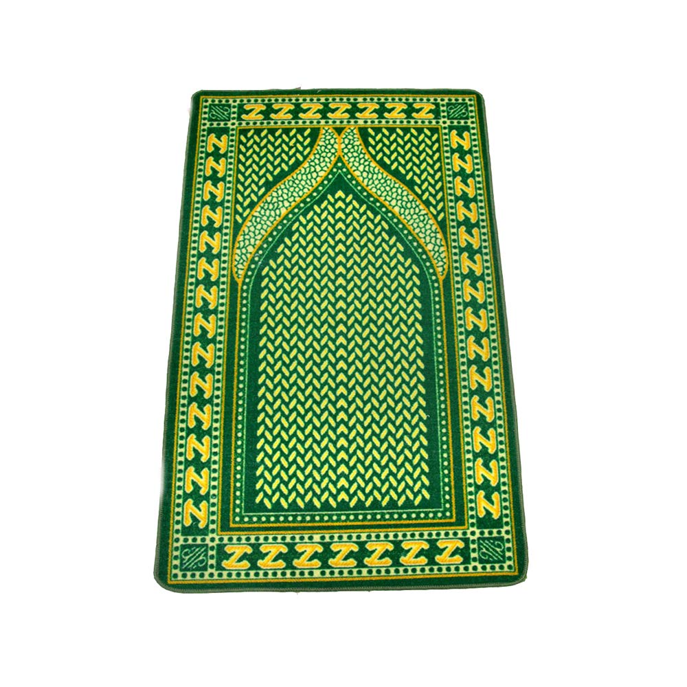 Tapis de pèlerinage islamique BaronHon imperméable et antidérapant vert