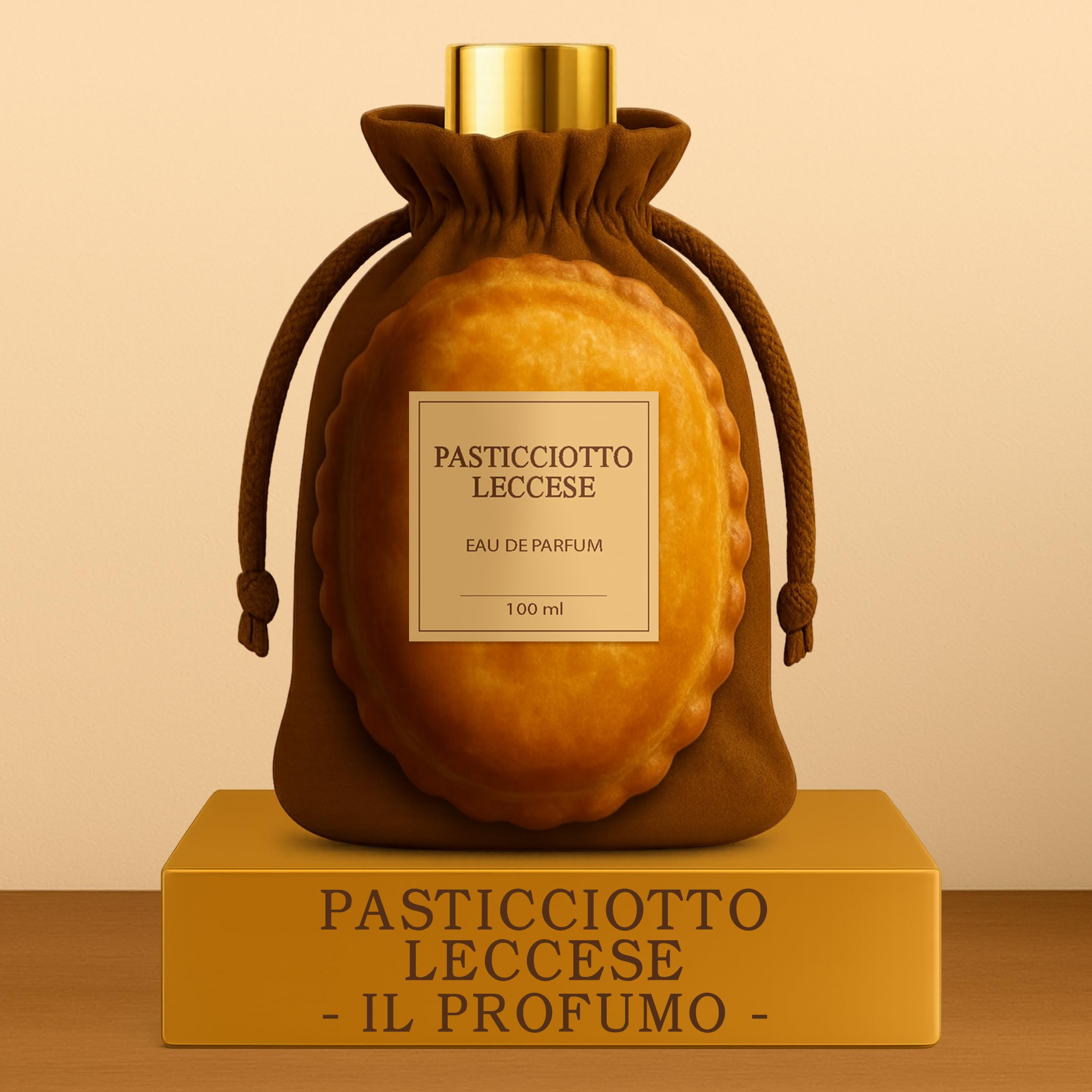 Profumo Pasticciotto Leccese - 100ml - Gold Edition - Unisex, Fragranza Gourmand, Edizione Limitata, Made in Italy, Persistenza Intensa