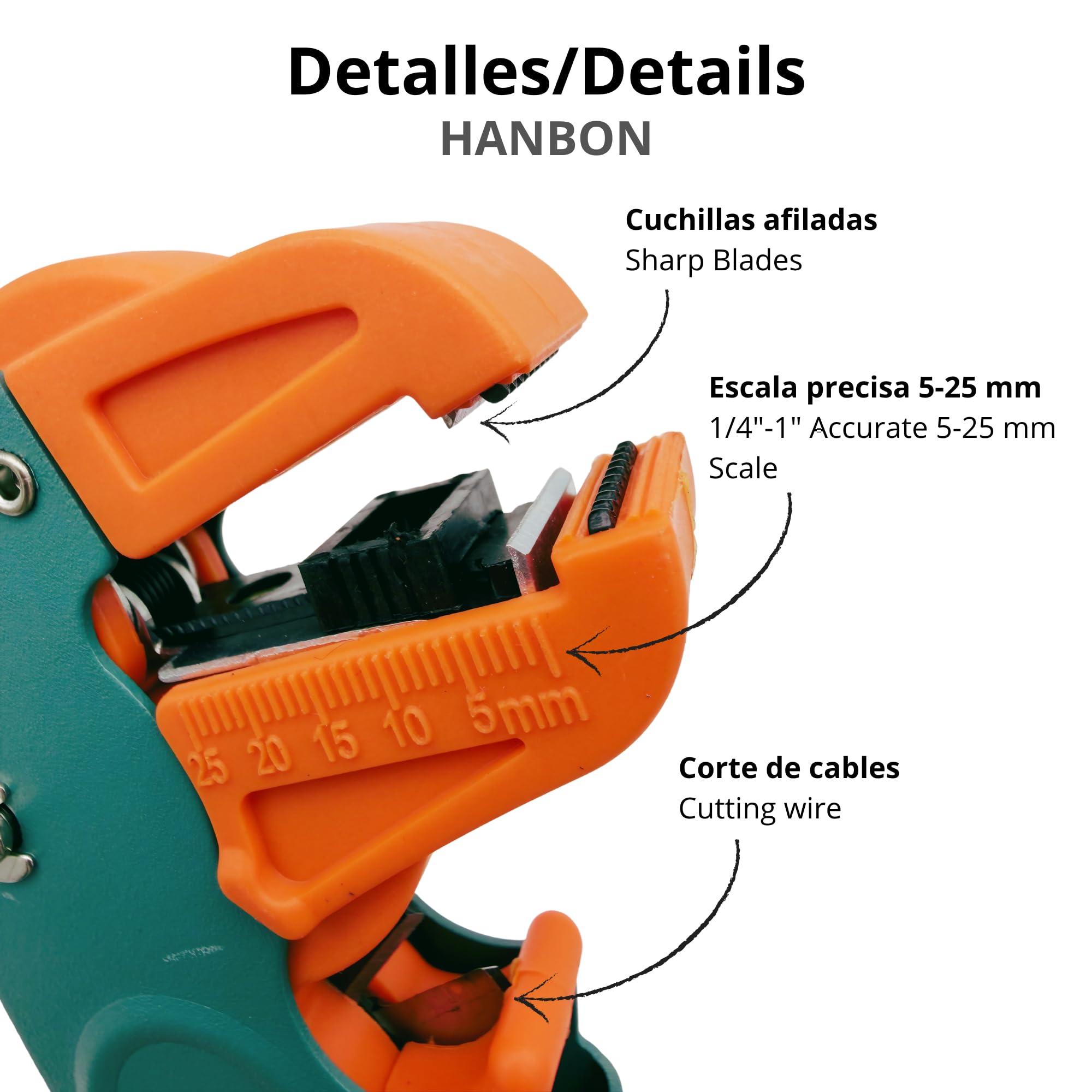 Pelacables Automático 2 en 1 Profesional, Alicate Pelacables y Cortacables Ajustable para Cables de Cobre y Aluminio, Multifunción para Electricista — view 2