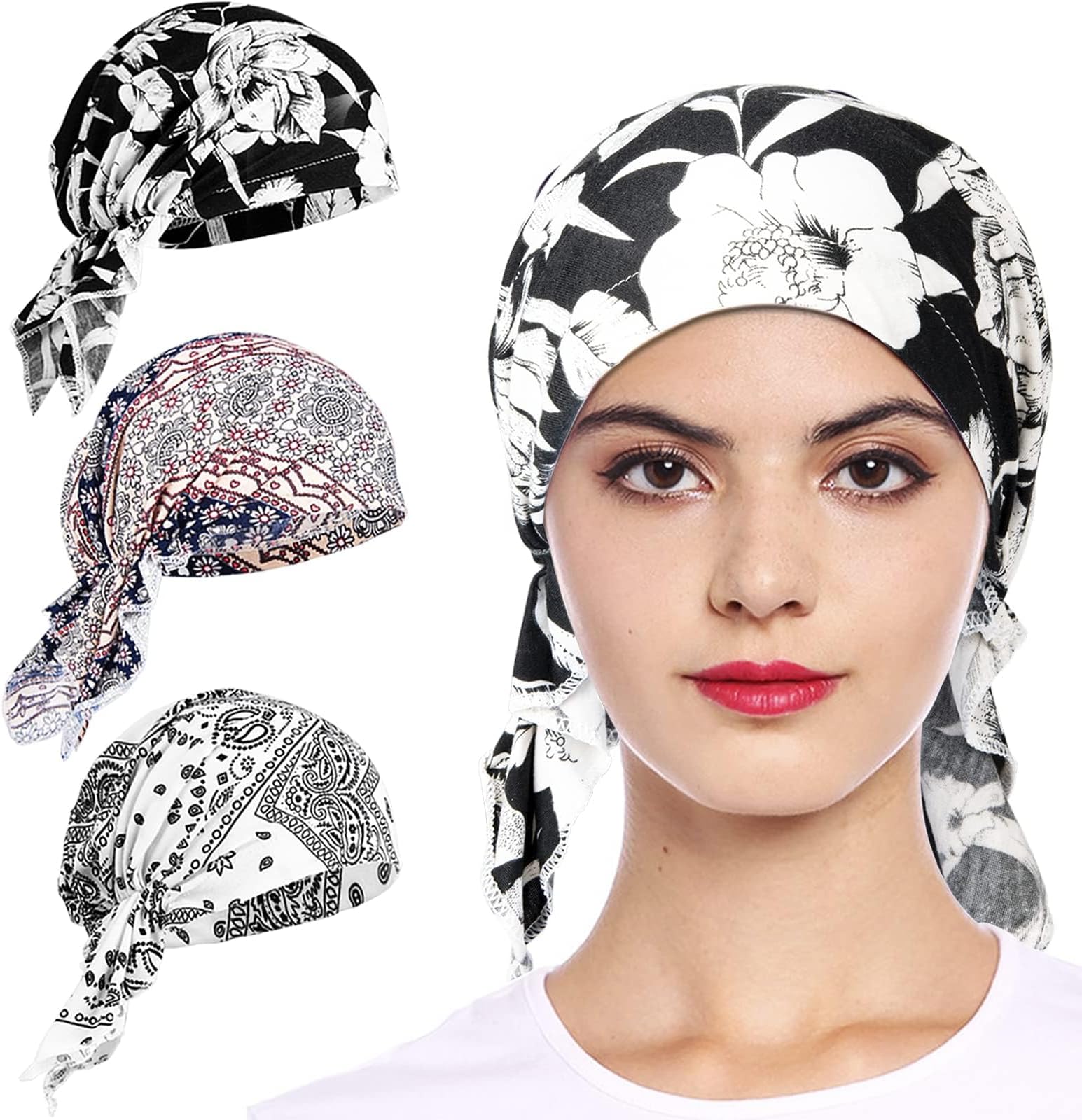 Cotton Slouchy Beanie, Women's Slouchy Beanie Hat Chemo Caps Cancer Headwear Hats Turban Baggy Sleeping Cap Boho Hats, Hip-Hop Soft Lightweight Running Beanie Adult Hats Cap for Men Women