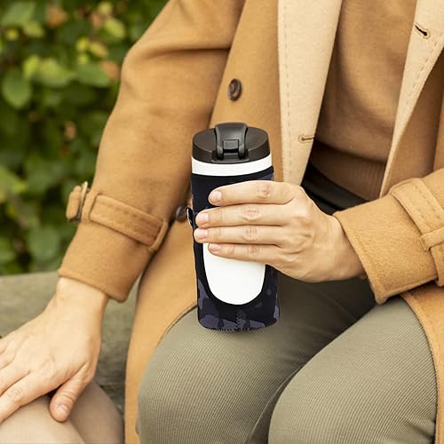 Miniatura 9 de 2 bolsas portadoras para botellas de agua, soporte para botella de agua, bolsa de playa con correa ajustable para el hombro y bolsillos para