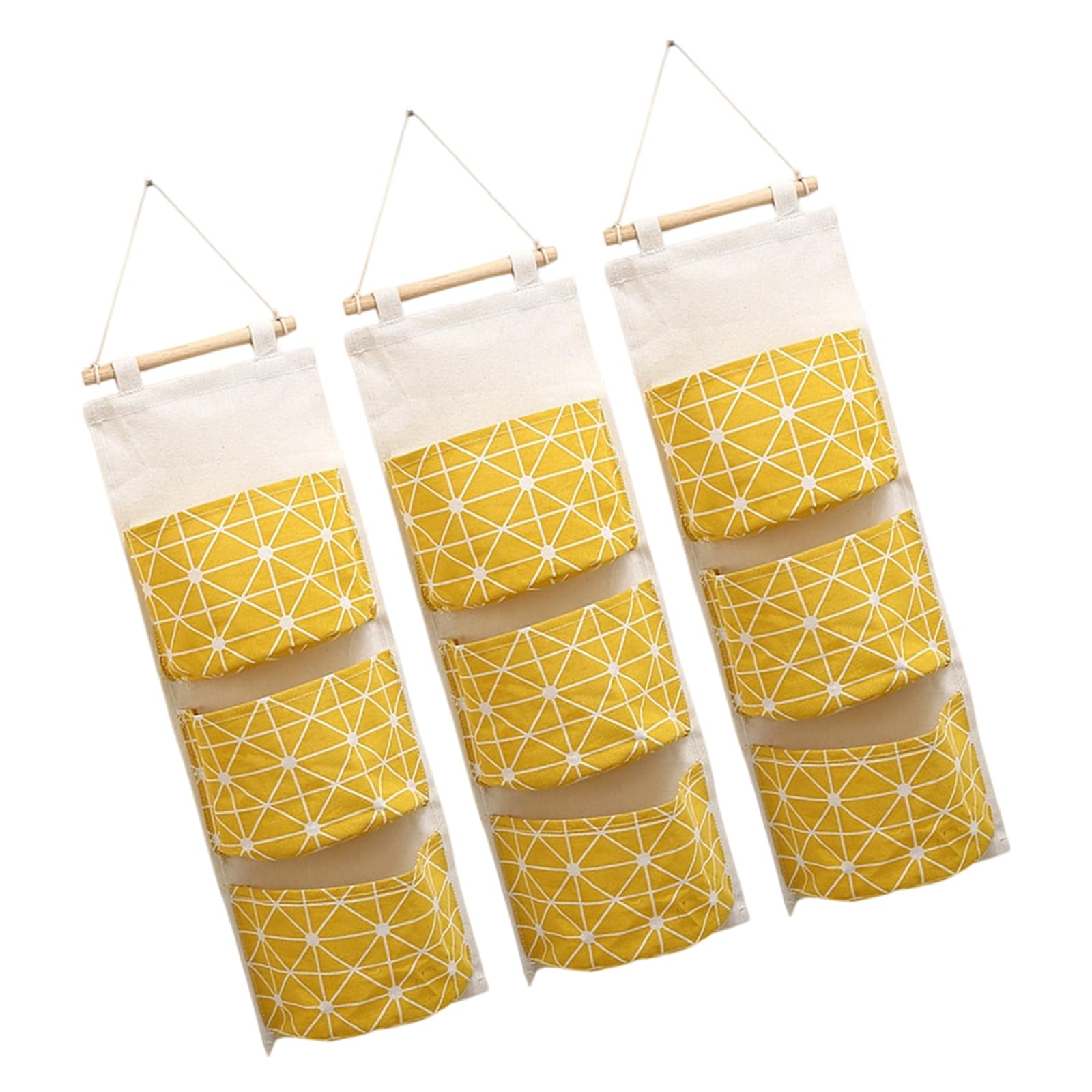 carotoe Suspended Door Planner 25cm Profound Pouches Permanent Natural Fiber Home Deck Answer Vertical Garden Storage Bag