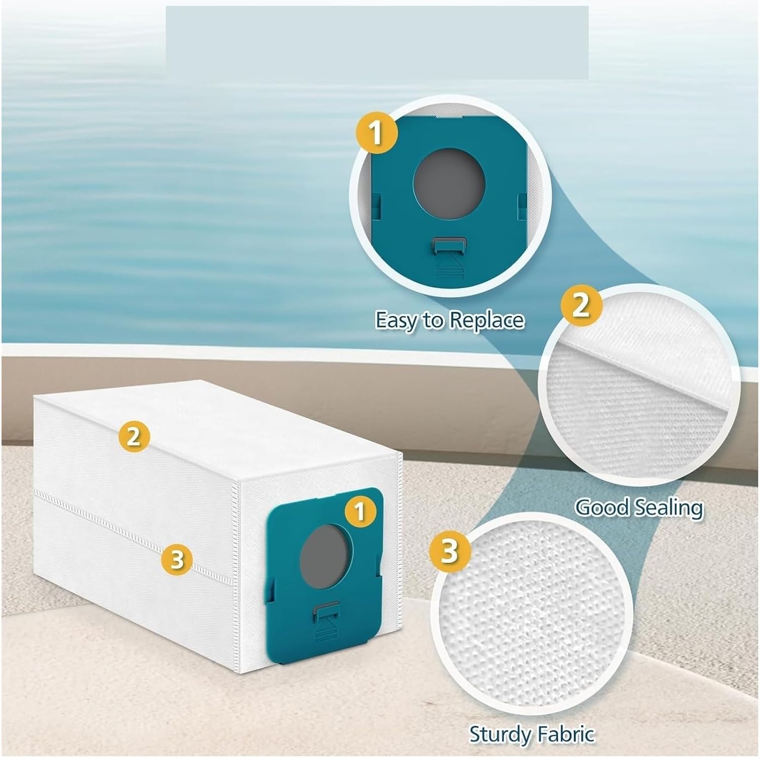 Handheld Vacuum Cleaner Bag, Compatible for Samsung VCA-ADB95 VS20A95923B/AA, VS20A95923N/AA, VS20A95923W/AA, Vacuum Cleaner Dust Bag(10pcs)