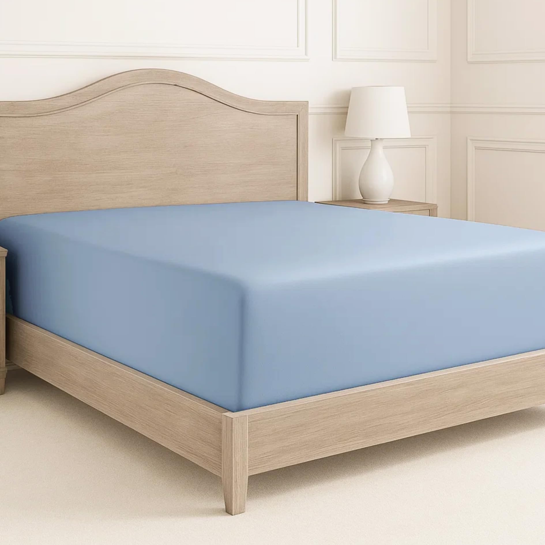 Lane Linen Spannbettlaken für Super-Kingsize-Betten mit Fadenzahl 1000 – 100 % ägyptische Baumwolle, extra tiefe Tasche mit 38 cm, weich und strapazierfähig mit elastischen Kanten, Hotelqualität