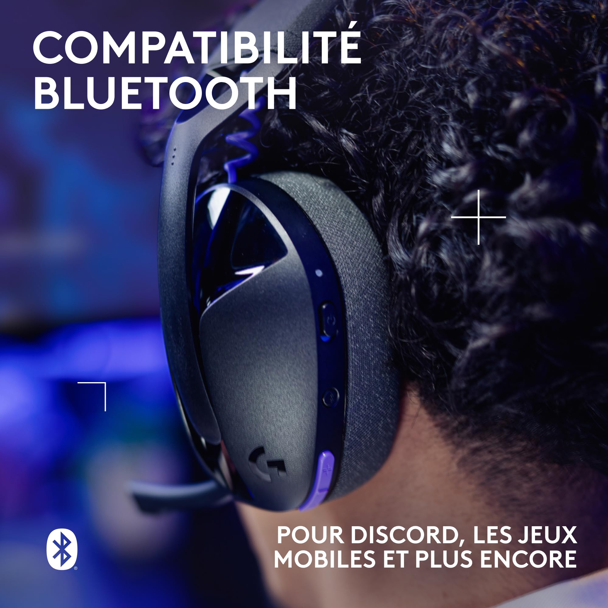 Logitech G G321 Lightspeed, Casque Gaming Bluetooth sans Fil, Confort et Ajustement dynamiques, Micro à Tige 16 kHz, + de 20 h d’autonomie, PC, PS4, PS5, Nintendo Switch, Mobile - Noir