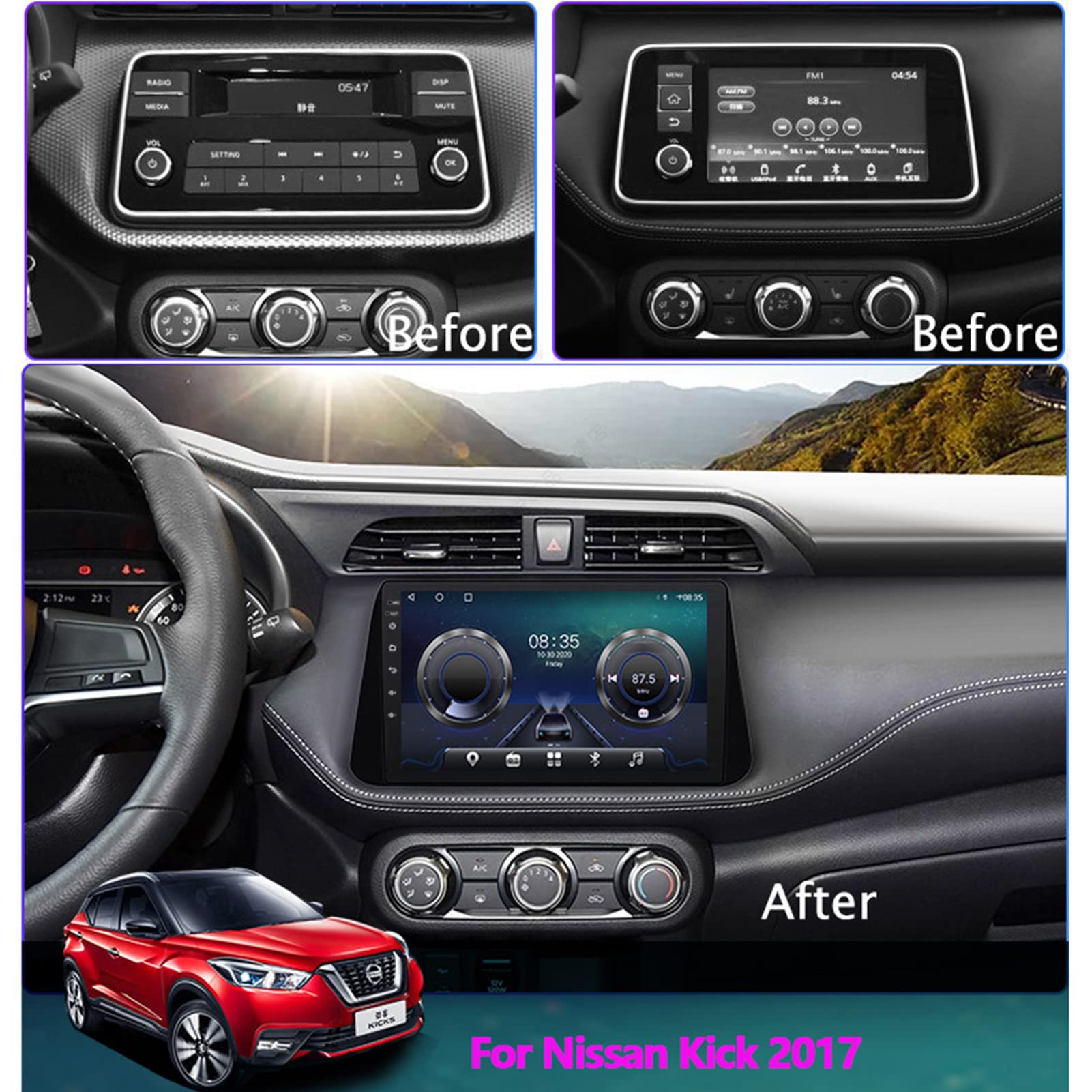 Amazon.co.jp: 日産キックス2017-2019用9インチAndroid 10.0カーGPS
