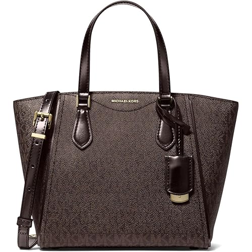 Michael Kors Taryn Small Convertible Top Zip Tote Xbody, Chocolate