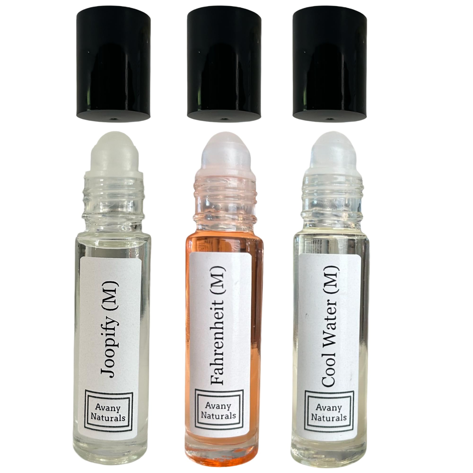 Avany Naturals Mens Fragrance Samples - Set of 3 Colognes for Man, Roll on Scented Body Oil, Alcohol Free Perfume Oil (Best Collection)