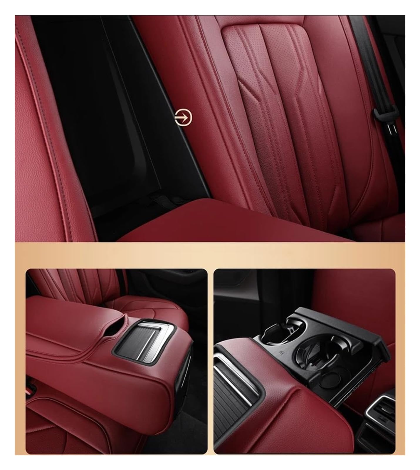 coprisedili anteriori Per Toyota Per Hilux 2015-2019 Fodera Cuscino Supporto Seggiolino Auto Personalizzata Impermeabile Traspirante Similpelle(Brown,SE)