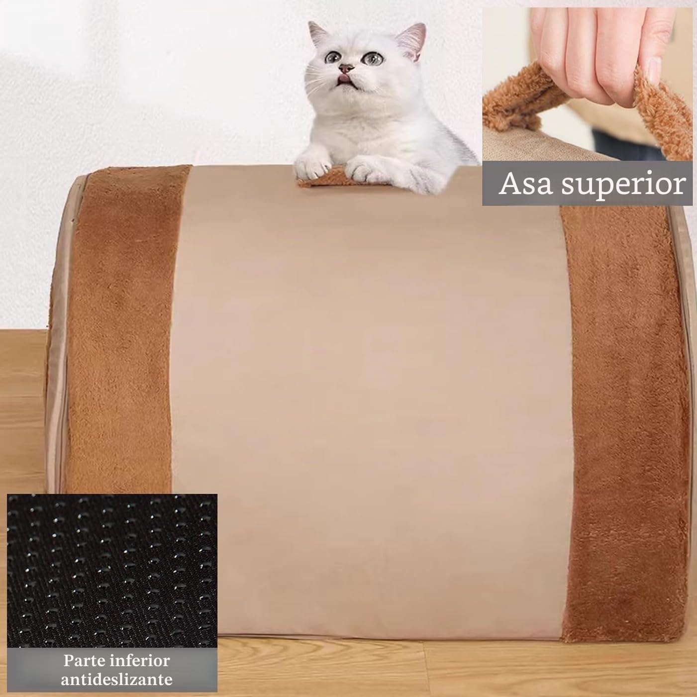 Cama grande para perros 2 en 1, casa esponjosa XL XXL, lujoso refugio para mascotas con asa antiansiedad para perros y gatos, camas calmantes, cálido refugio para mascotas para perros grandes