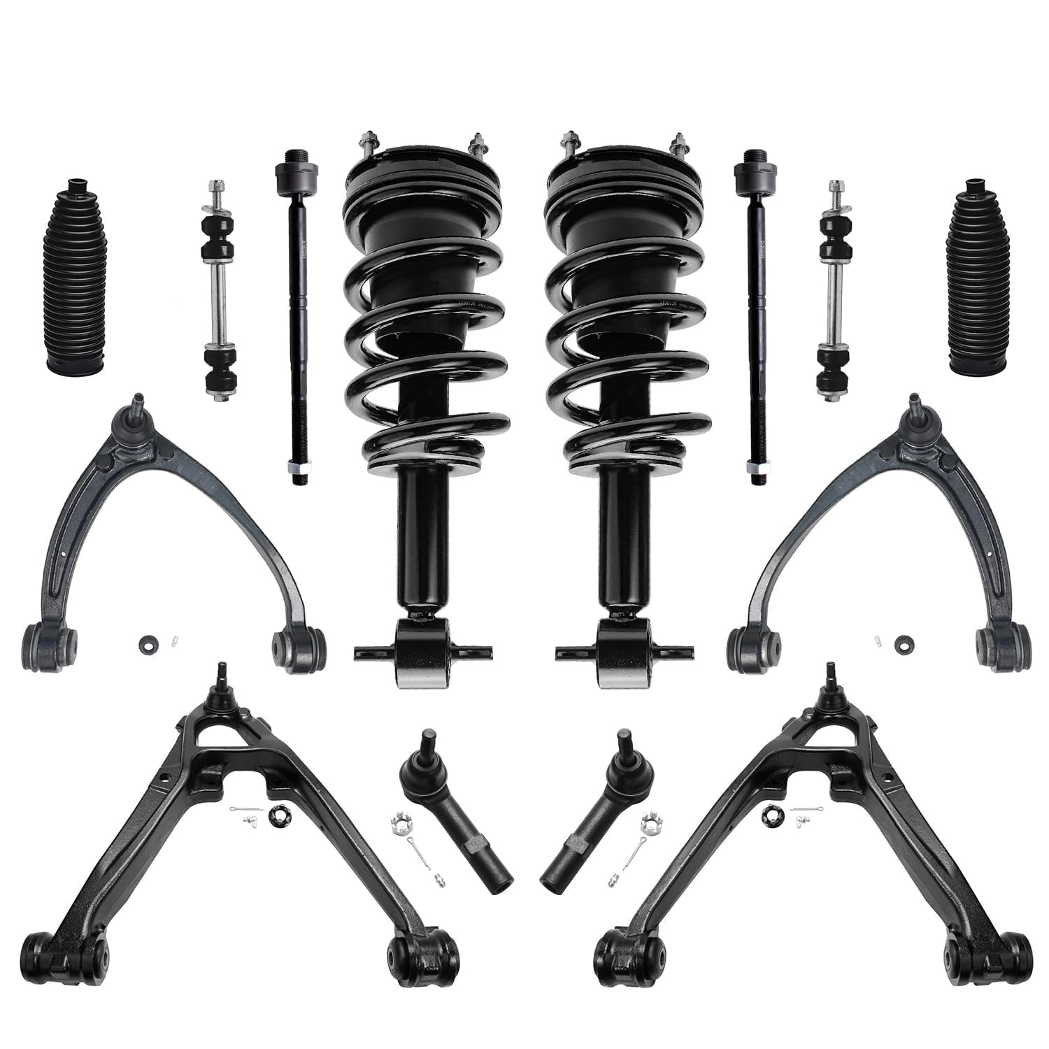 Detroit Axle - 14pc Front Suspension Kit 2007-2013 Chevy Silverado 1500