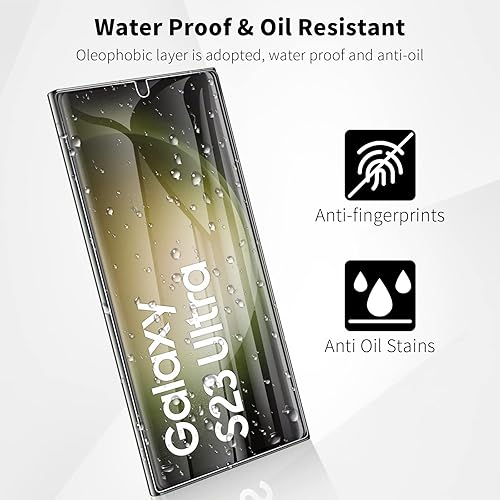 Miniatura 3 de geekboy Paquete de 2+2 Protector de pantalla para Galaxy S23 Ultra con protector de lente de cámara, protector de pantalla suave de EPU (no vidrio),